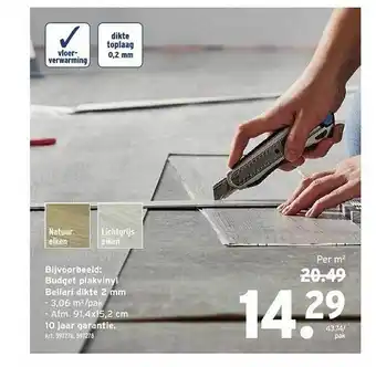 GAMMA Budget plakvinyl bellari dikte 2 mm aanbieding