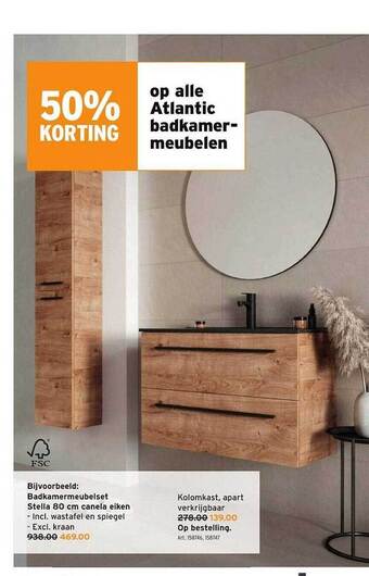 GAMMA Atlantic badkamermeubelen aanbieding