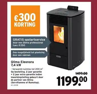 GAMMA Qlima eleonora 7,4 kw aanbieding