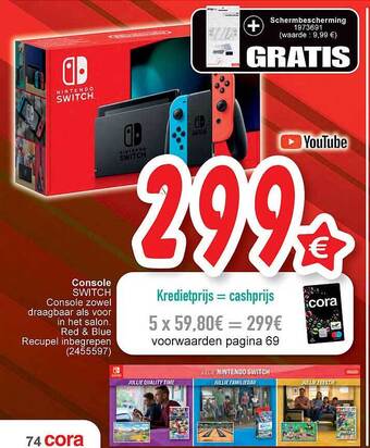 Cora Console switch aanbieding