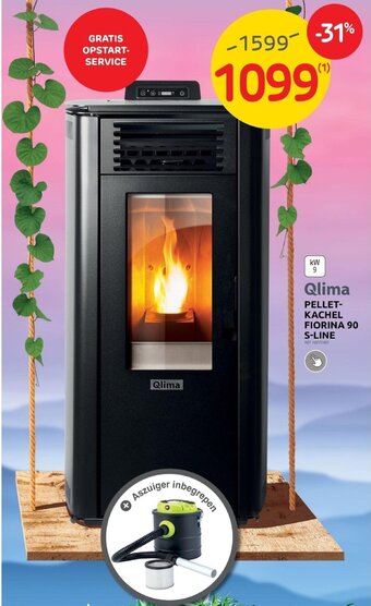 Brico Qlima Pelletkachel Fiorina 90 S-Line aanbieding