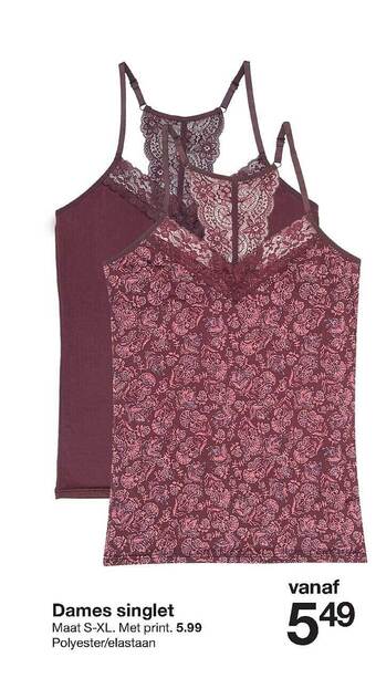 Zeeman Dames singlet aanbieding