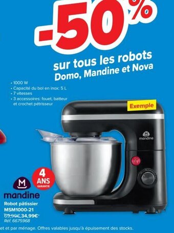 Carrefour Mandine Robot Patissier MSM1000-21 aanbieding