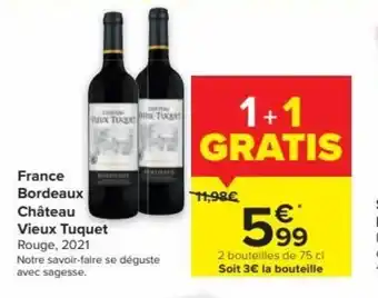 Carrefour Vieux Tuquet France Bordeaux Chatea Rouge 2021 aanbieding