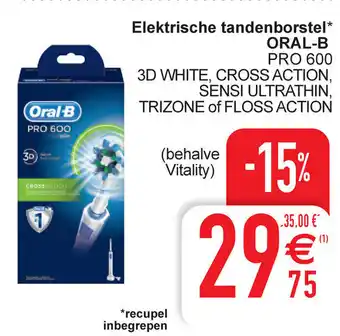Cora Oral-B pro 600 3D white aanbieding