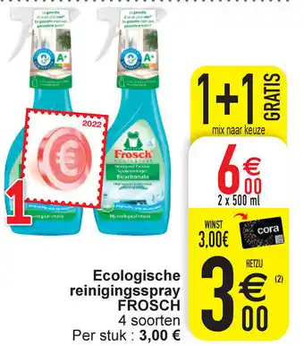 Cora Frosch ecologische reinigingspray 2x500ML aanbieding