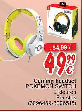 Cora Gaming headset pokémon switch aanbieding