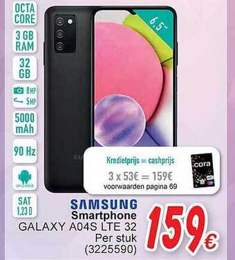 Cora Samsung smartphone galaxy a04s lte 32 aanbieding