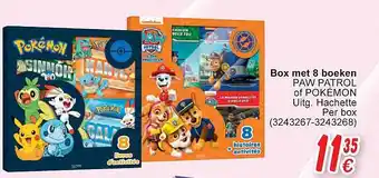 Cora Box met 8 boeken paw patrol of pokémon aanbieding