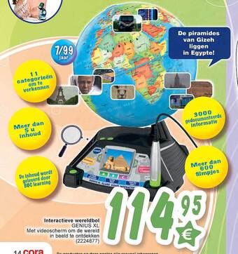 Cora Interactieve wereldbol genius xl aanbieding