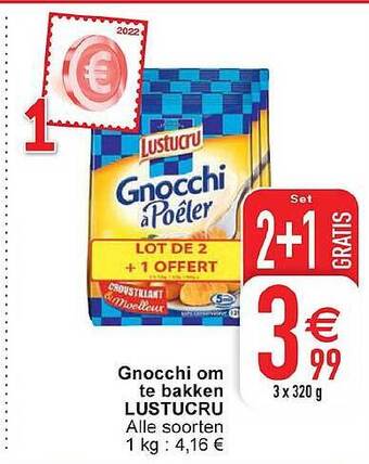 Cora Gnocchi om te bakken lustucru aanbieding