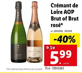 Cremant de Loire AOP Brut of Brut rose 5600006-5611249