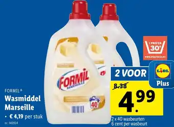 Lidl Formil Wasmiddel Marseille per stuk 2 voor 140934 aanbieding