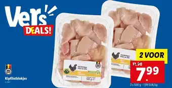 Lidl Kipfiletblokjes 01877 2 voor aanbieding