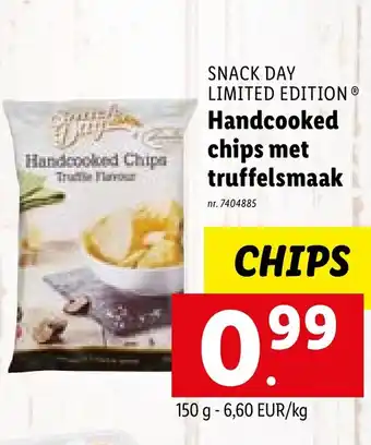 Lidl Snack Day Limited Edition Handcooked chips met truffelsmaak 7404885 aanbieding
