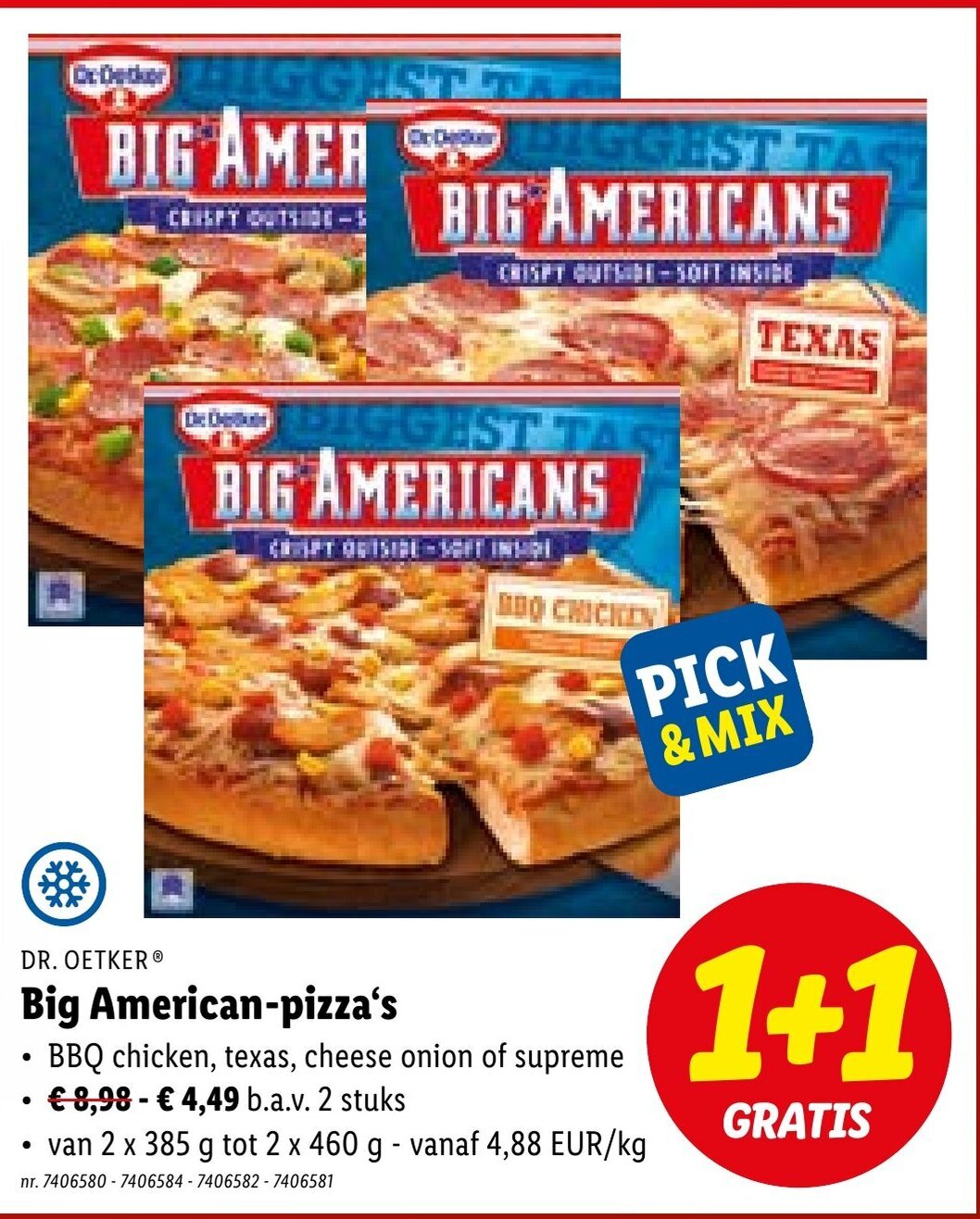 Dr. Oetker Big Americanpizza's promotie bij Lidl Dr. Oetker Big Americanpizza's promotie bij Lidl