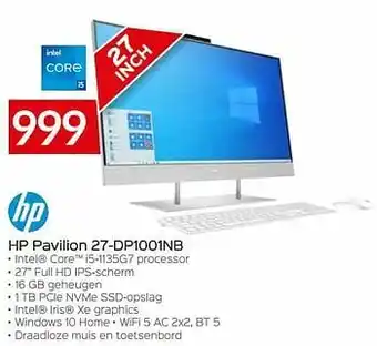 Selexion Hp pavilion 27-dp1001nb aanbieding