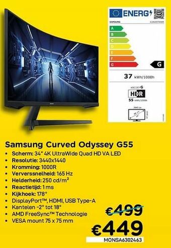 CompuDeals Samsung curved odyssey g55 aanbieding