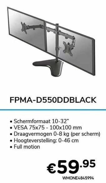 CompuDeals Newstar monitor bureausteunen fpma-d550ddblack aanbieding