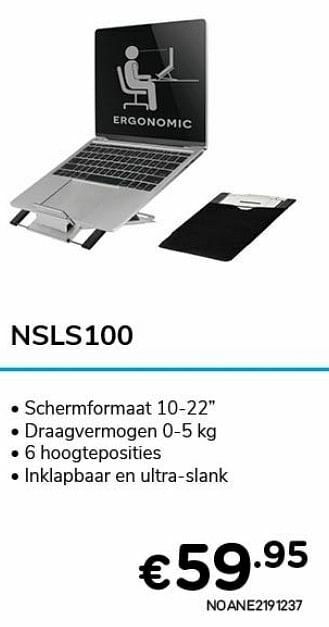 CompuDeals Newstar laptop stands nsls100 aanbieding