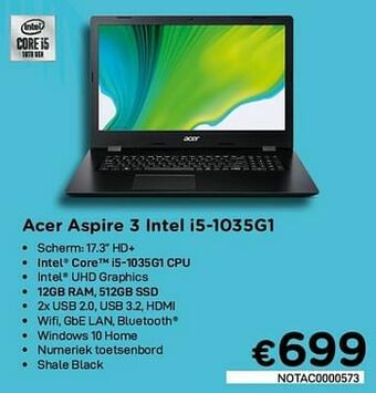 CompuDeals Acer aspire 3 intel i5-1035g1 aanbieding