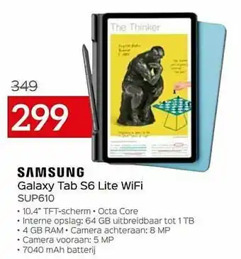 Selexion Samsung galaxy tab s6 lite wifi sup610 aanbieding