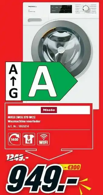 Miele wcg 370 wcs wasmachine voorlader