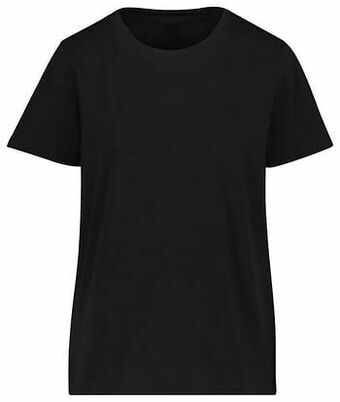 HEMA HEMA Dames T-shirt Katoen Zwart (zwart) aanbieding