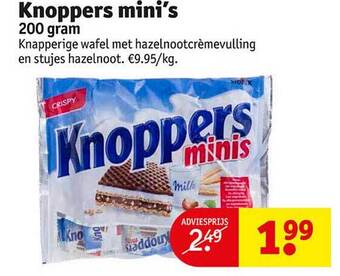 Kruidvat Knoppers mini's 200 gram aanbieding