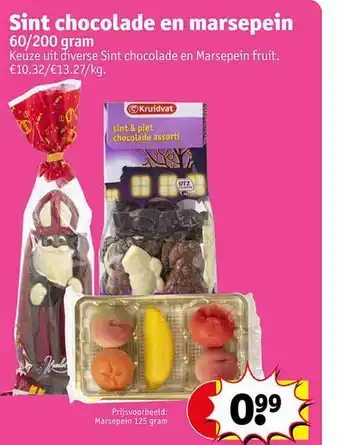 Kruidvat Sint chocolate en marsepein aanbieding