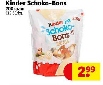 Kruidvat Kinder schoko-bons 200 gram aanbieding