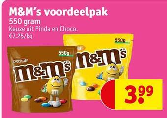 Kruidvat M&m's voordeelpak 550 gram aanbieding