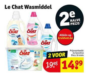Kruidvat Le chat wasmiddel aanbieding
