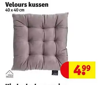 Kruidvat Velours kussen 40x40 cm aanbieding