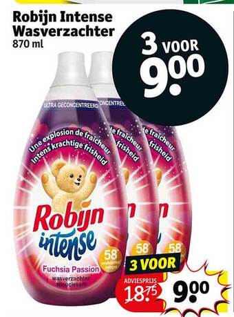 Kruidvat Robijn intense wasverzachter 870 ml aanbieding