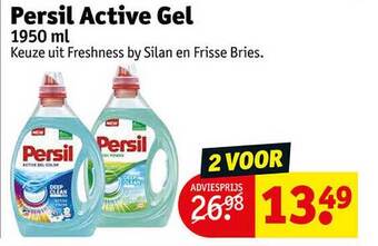 Kruidvat Persil active gel 1950 ml aanbieding