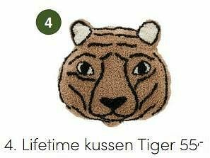 Baby & Tiener Lifetime kussen tiger aanbieding