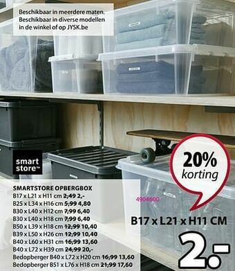 Jysk Smartstore opbergbox aanbieding