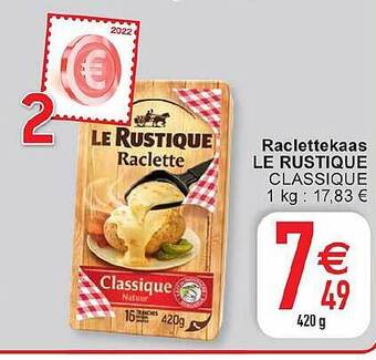 Cora Raclettekaas le rustique aanbieding