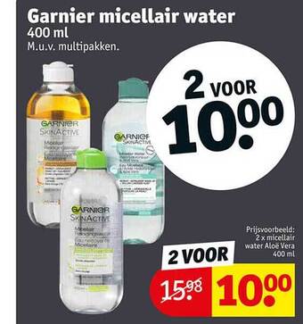 Kruidvat Garnier micellair water 400 ml aanbieding