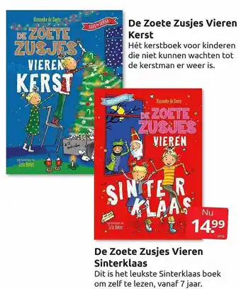 Boekenvoordeel De zoete zusjes vieren kerst, de zoete zushes vieren sinterklaas aanbieding