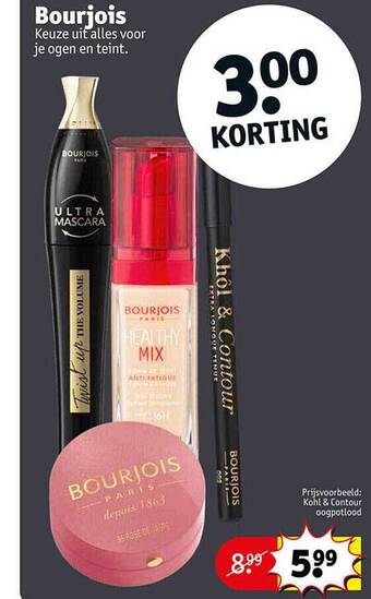 Kruidvat Bourjois aanbieding