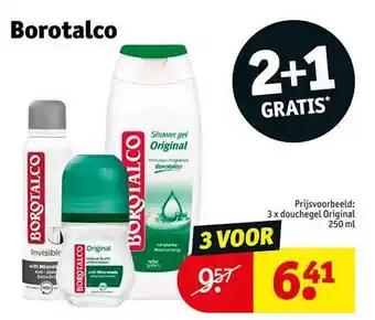 Kruidvat Borotalco 2+1 gratis aanbieding