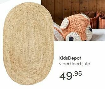 Baby & Tiener Kidsdepot vloerkleed jute aanbieding