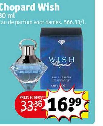 Kruidvat Chopard wish aanbieding