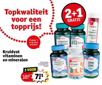 Kruidvat Kruidvat vitaminen en mineralen aanbieding
