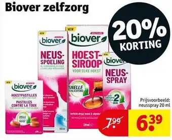 Kruidvat Biover zelfzorg 20% korting aanbieding