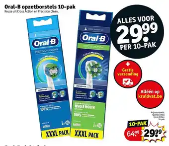 Kruidvat Oral-b opzetborstels 10-pak aanbieding
