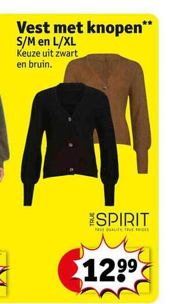 Kruidvat Vest met knopen aanbieding