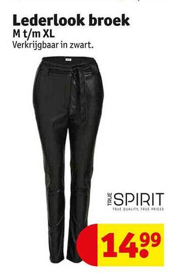 Kruidvat Lederlook broek aanbieding